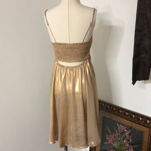 Free People Gold Metallic Just Dance Babydoll Slip - Picture 8 of 11